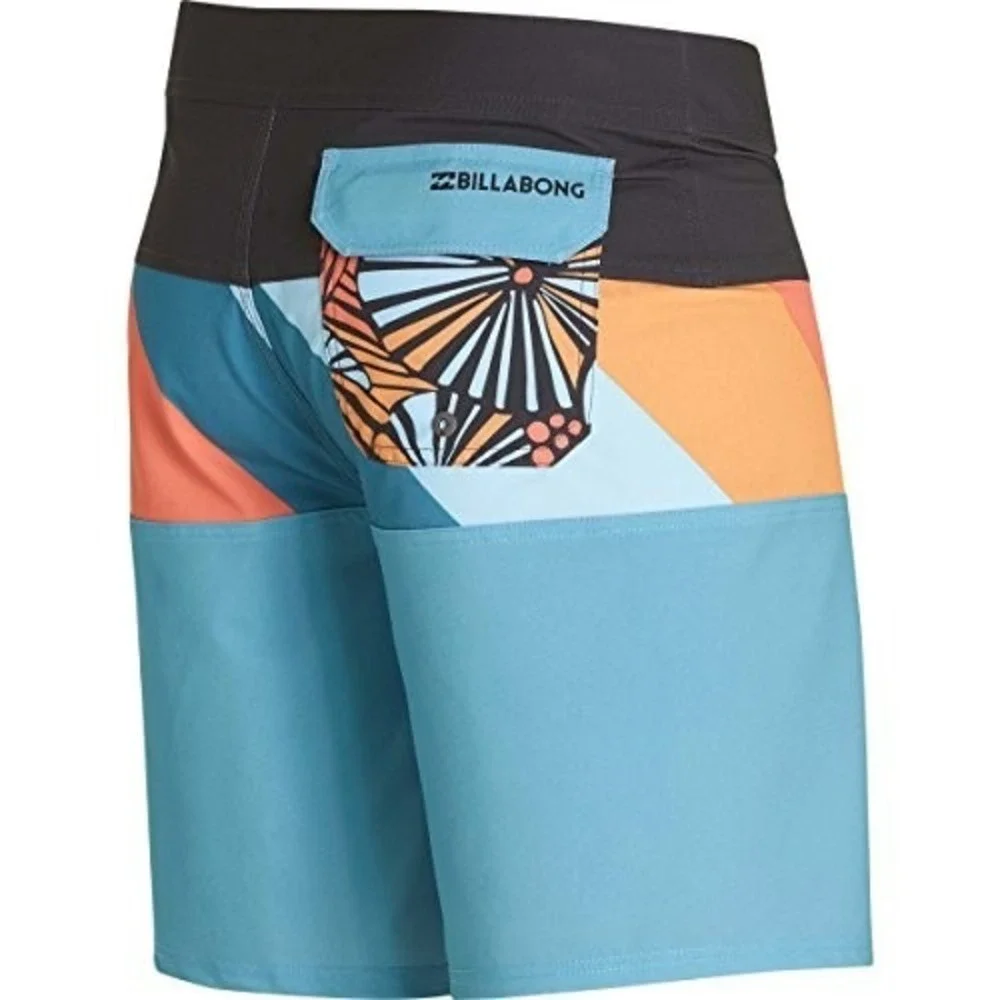 Billabong Mens Tribong Stretch Boardshorts PlatinumX Blue‎ Orange ~ Size 28